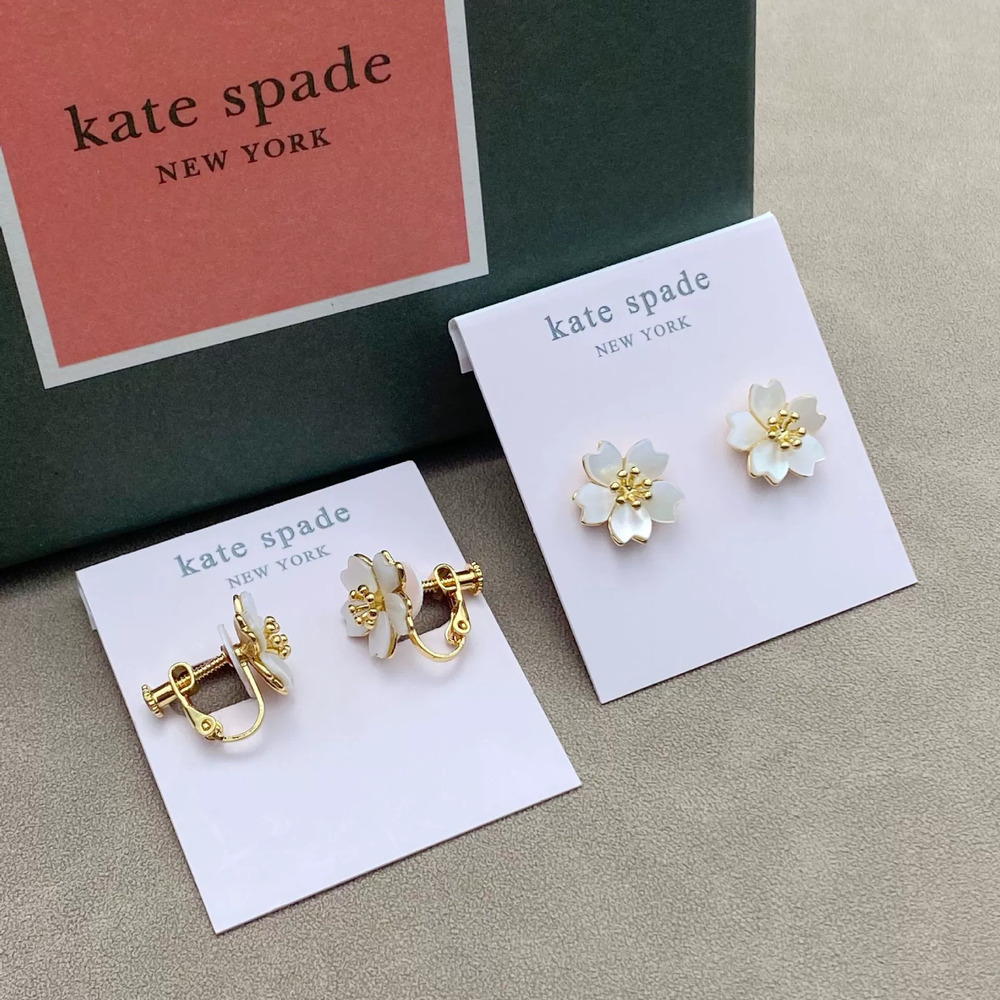 kate spade Handmade Tarnish Free Gold Plated Round Lotus Pod Screw Ear Clip No